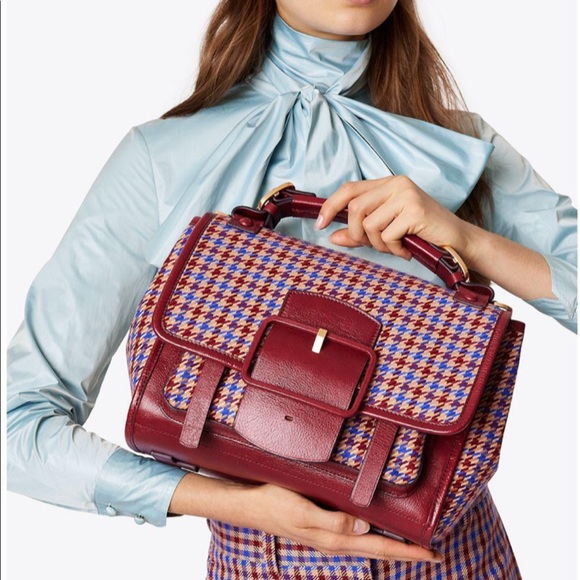 Tory Burch Handbags - ‼️SOLD‼️Tory Burch Sawyer Houndstooth Satchel